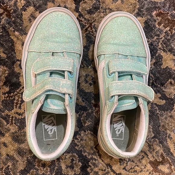 Vans Other - Vans Green Canvas Sneakers with Velcro Straps